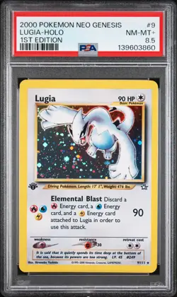 2000 POKEMON NEO GENESIS 1ST EDITION #9 LUGIA-HOLO PSA 8.5 - Image 1