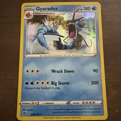 Gyarados 040/192 NM Holo Rebel Clash Near Mint Foil Pokemon TCG Set Card 40/192 - Image 1