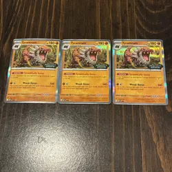 Pokemon Perfect Order Prerelease Lot X3 Tyrantrum MEP 066 Stamped Black Star - Image 1