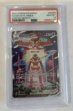 Pokemon 2023 Deoxys VMAX GG45 Full Art Crown Zenith GEM MINT PSA 10 - Image 1