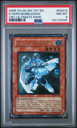 2005 YU-GI-OH! CRV-CYBERNETIC REVOLUTION #EN014 ELEMENTAL HERO BUBBLEMAN PSA 8 - Image 1
