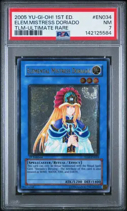 2005 YU-GI-OH! TLM-THE LOST MILLENNIUM #EN034 ELEMENTAL MISTRESS DORIADO PSA 7 - Image 1