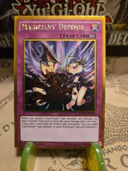 Yu-Gi-Oh Magicians' Defense MVP1-ENG28 The Dark Side of 1st Edition Gold Ed. LP - Image 1