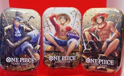 One Piece Tin Pack Set Vol. 2 Lot of 3 New Sealed English - Image 1