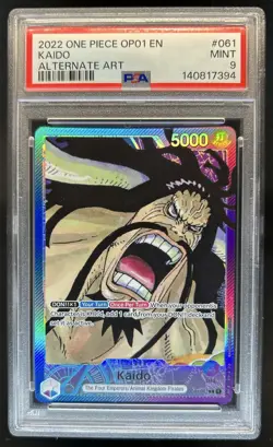 2022 One Piece Romance Dawn Kaido Alternate Art #OP01-061 PSA 9 - Image 1