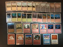 35x MTG Magic the gathering ALTERNATE 4th Edition Cards w/2x Lightning Bolt NM - Image 1