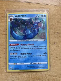 Vaporeon SWSH072 ERROR Promo Card Square Corner Error Pokemon - Image 1