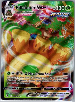 Rillaboom VMAX 023/264 SWSH08: Fusion Strike - Pokemon Card - NM - Image 1