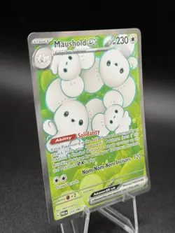 Pokemon TCG Maushold EX 233/182 --Full Art Ultra Rare Holo Card Paradox Rift - Image 3