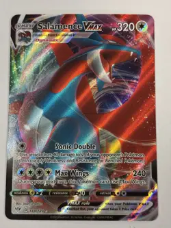 Pokemon TCG Salamence VMAX Darkness Ablaze Holo Ultra Rare Card SWSH03 - Image 1