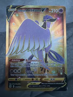 Pokemon TCG Galarian Articuno v Brilliant Stars Secret Rare Card 181/172 - Image 1