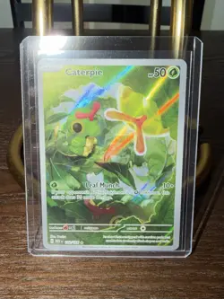 Pokemon TCG Caterpie 172/165 Holo Illustration Rare Scarlet and Violet 151 Card - Image 1