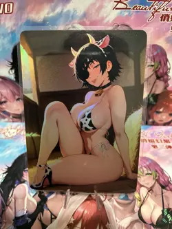Holo Beautiful Waifu Handmade Card Goddess Story CCG Anime Double Sided - Image 1