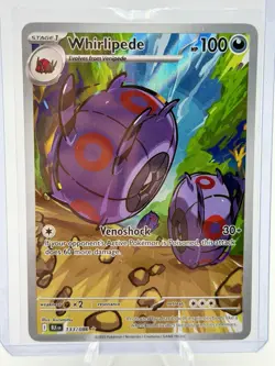 2025 Pokemon S&V Black Bolt Whirlipede 133/086 ILLUSTRATION RARE HOLO Card! HOT! - Image 1