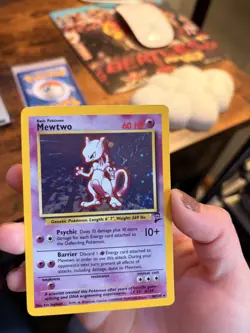 Pokemon TCG Mewtwo Card Lot Base Set II #10/130 & 51/108 Holo Rare Lot: LP/MP - Image 5