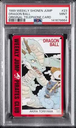 1989 WEEKLY SHONEN JUMP ORIG TELEPHONE CARDS #23 DRAGON BALL PSA 9 - Image 1