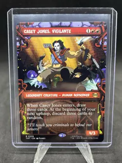 MTG Teenage Mutant Ninja Turtles Casey Jones, Vigilante Showcase 0235 NM Rare - Image 1