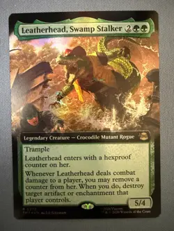 Leatherhead, Swamp Stalker (Extended Art FOIL) Teenage Mutant Ninja Turtles MTG - Image 1