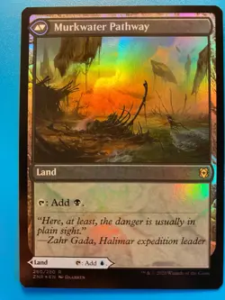 MTG 1x FOIL Clearwater Murkwater Pathway 260 Zendikar Rising Magic the x1 NM - Image 2