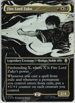 MTG Fire Lord Zuko Borderless Foil NM Avatar: The Last Airbender Magic 315 - Image 1