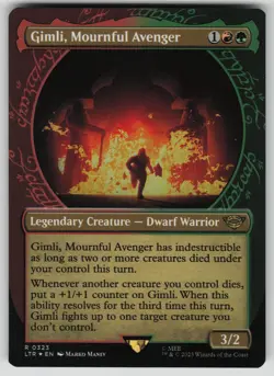 Gimli, Mournful Avenger (Showcase) Foil R LTR 323 NM - Image 1