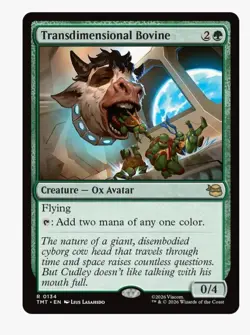 Transdimensional Bovine | MTG TMT TMNT Green Ox Avatar EDH Commander Rare | NM - Image 1