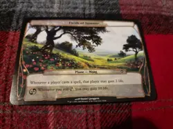 1x MTG Magic The Gathering TCG Fields Of Summer Land Plane Oversized Planchase - Image 1
