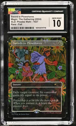 SWORDS TO PLOWSHARES Secret Lair Foil Phoebe Wahl CGC 10 MTG [Nostalgium] - Image 1