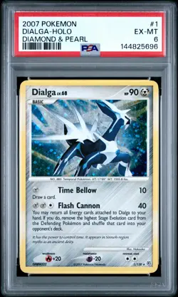 2007 POKEMON DIAMOND & PEARL #1 DIALGA-HOLO PSA 6 - Image 1