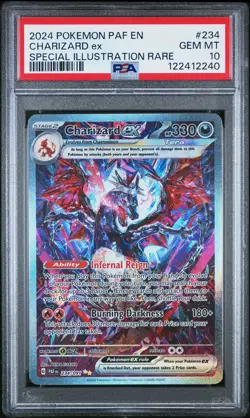 2024 POKEMON PAF EN-PALDEAN FATES SPECIAL ILLUSTRATION RARE CHARIZARD EX PSA 10 - Image 1