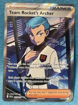 💙Team Rocket's Archer 223/182 Destined Rivals Full Art Holo Pokemon TCG💙 - Image 1