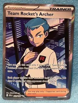 💙Team Rocket's Archer 223/182 Destined Rivals Full Art Holo Pokemon TCG💙 - Image 2