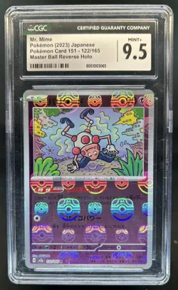2023 Pokemon SV 151 JP Mr. Mime Reverse Holo Master Ball Rare #122/165 CGC 9.5 - Image 1