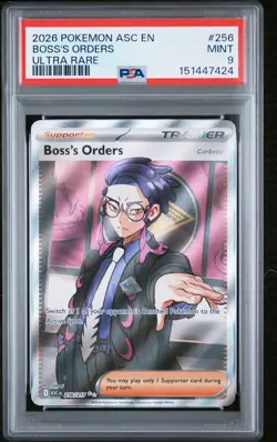 2026 POKEMON ASC EN-ASCENDED HEROES ULTRA RARE #256 BOSS'S ORDERS PSA 9 - Image 1