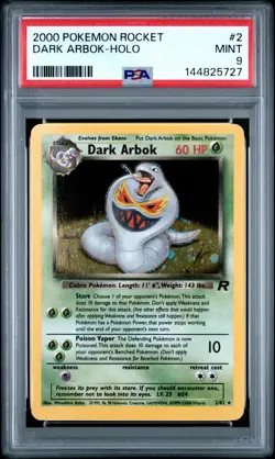 2000 POKEMON ROCKET #2 DARK ARBOK-HOLO PSA 9 - Image 1