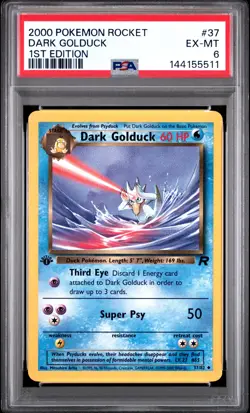 2000 POKEMON ROCKET 1ST ED #37 DARK GOLDUCK PSA 6 - Image 1