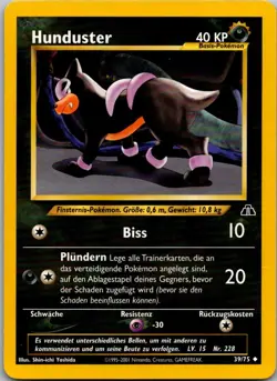 Pokemon Houndour (39) #39/75 Neo Discovery - Image 1