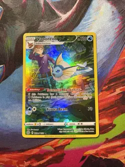 Pokemon TCG Vaporeon (Brilliant Stars TG02/TG30) Trainer Gallery Holo NM - Image 1