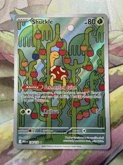 Shuckle 136/132 Illustration Rare Holo Mega Evolution Pokemon TCG - Image 1