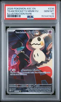 2026 POKEMON ASC EN-ASCENDED HEROES #238 TEAM ROCKET'S MIMIKYU PSA 10 - Image 1