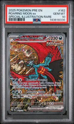 2025 POKEMON PRISMATIC EVOLUTIONS SPECIAL ILLUSTRATION ROARING MOON EX PSA 10 - Image 1