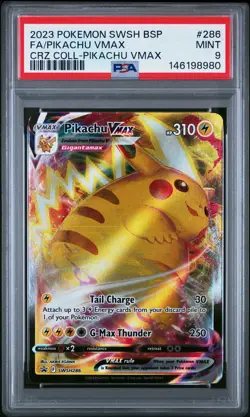 2023 POKEMON SWSH CROWN ZENITH COLLECTIONS FULL ART/PIKACHU VMAX PSA 9 - Image 1
