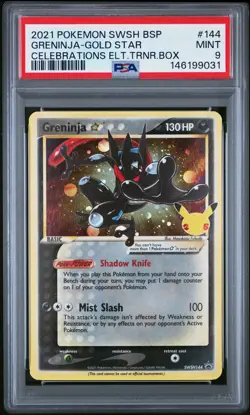2021 POKEMON SWSH CELEBRATIONS ELITE TRAINER BOX GRENINJA-GOLD STAR PSA 9 - Image 1
