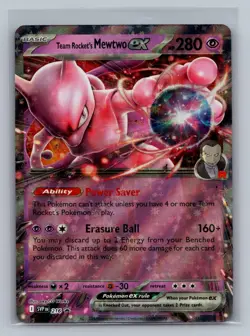 Team Rocket's Mewtwo ex 216 Holo Promo Scarlet & Violet Promo Pokemon Near Mint - Image 1