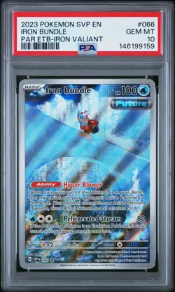 2023 POKEMON PARADOX RIFT ELITE TRAINER BOX #066 IRON BUNDLE PSA 10 - Image 1