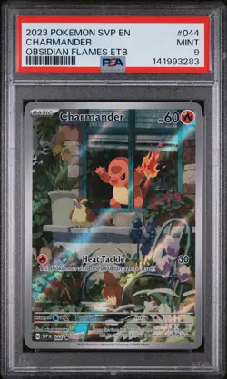 2023 POKEMON SVP OBSIDIAN FLAMES ELITE TRAINER BOX #044 CHARMANDER PSA 9 - Image 1