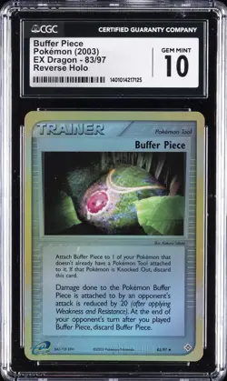 2003 POKEMON EX DRAGON REVERSE HOLO #83/97 BUFFER PIECE CGC 10 GEM MINT - Image 1
