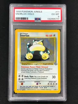 Pokemon 1999 Snorlax Holo 11/64 Jungle PSA 6 - Image 1