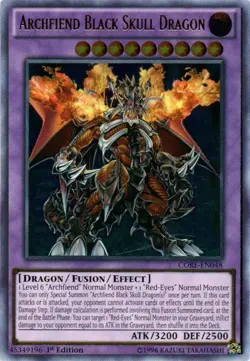 Archfiend Black Skull Dragon - CORE-EN048 - Ultimate Rare - 1st Edition LP Yugio - Image 1