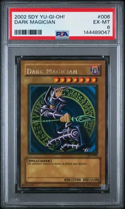 2002 YU-GI-OH! STARTER DECK: YUGI #006 DARK MAGICIAN PSA 6 - Image 1